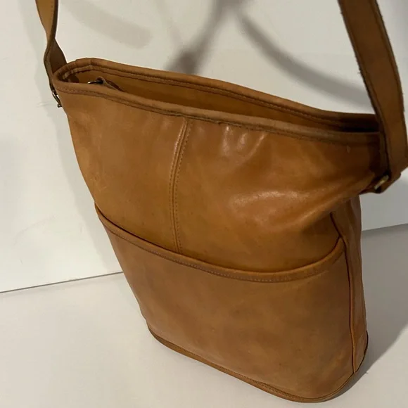 Vintage Coach Brown Leather Bucket Bag Crossbody Legacy Made USA - Picture 6 of 15